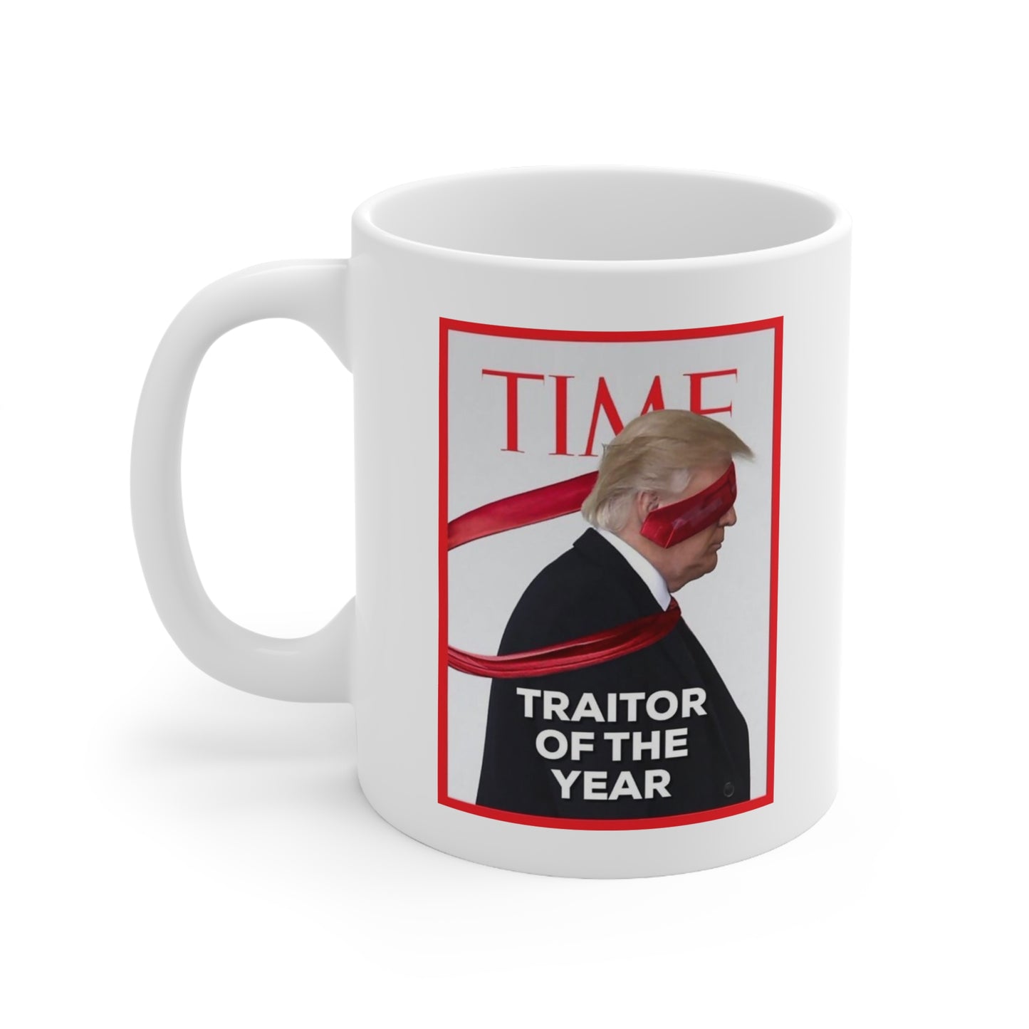 Ceramic Coffee Cup - 'Traitor of the Year' Design - Perfect Gift for Political Humor Lovers