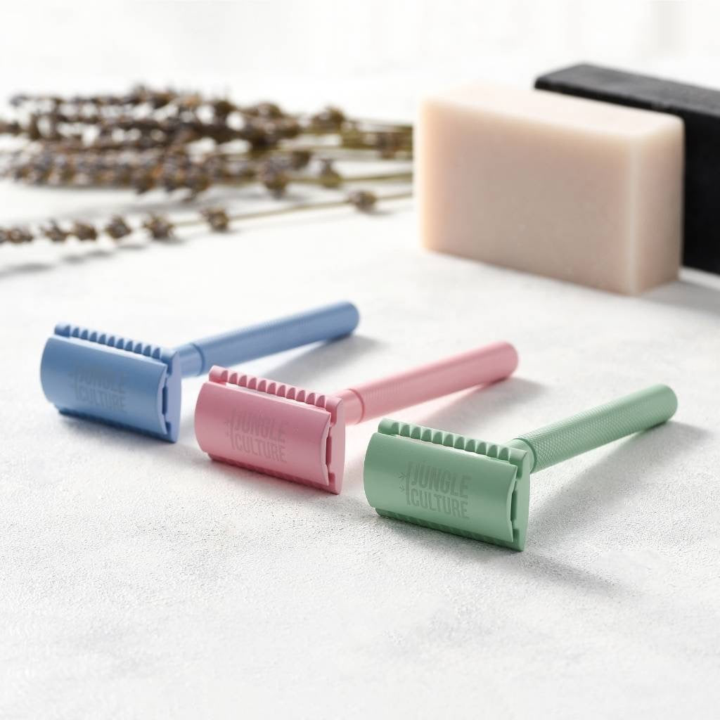 Reusable Metal Safety Razors - Includes 10x Razor Blades