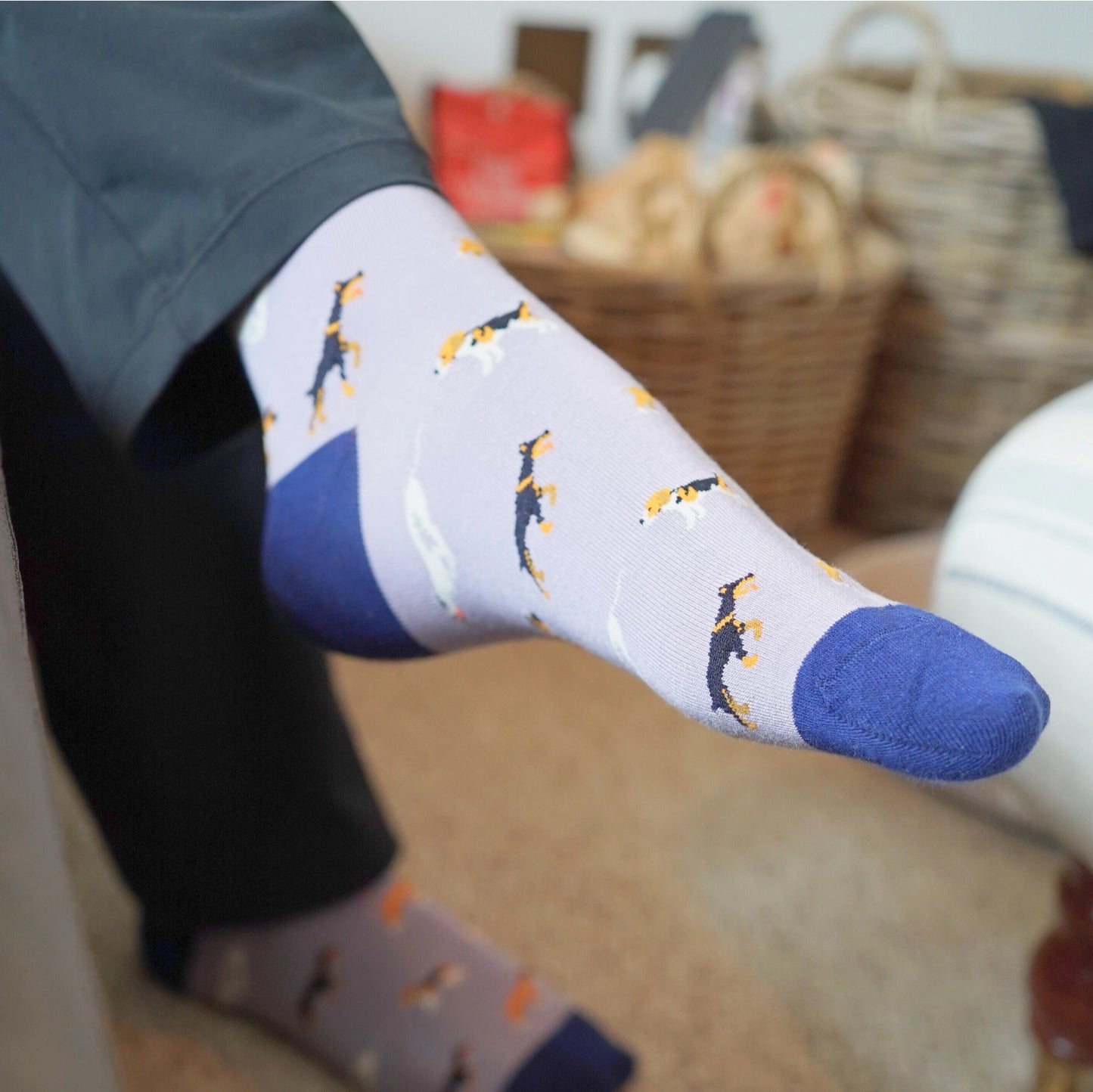 Purple Dog Socks | Bamboo Socks | Purple Socks