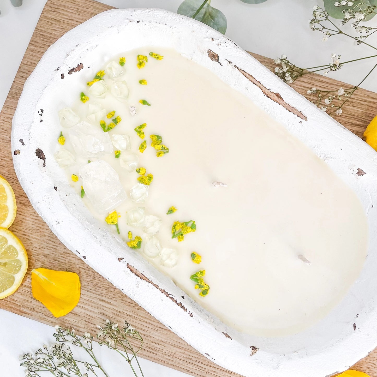 Dough Bowl Candle//Citronella Outdoor Candle, Garden Candle