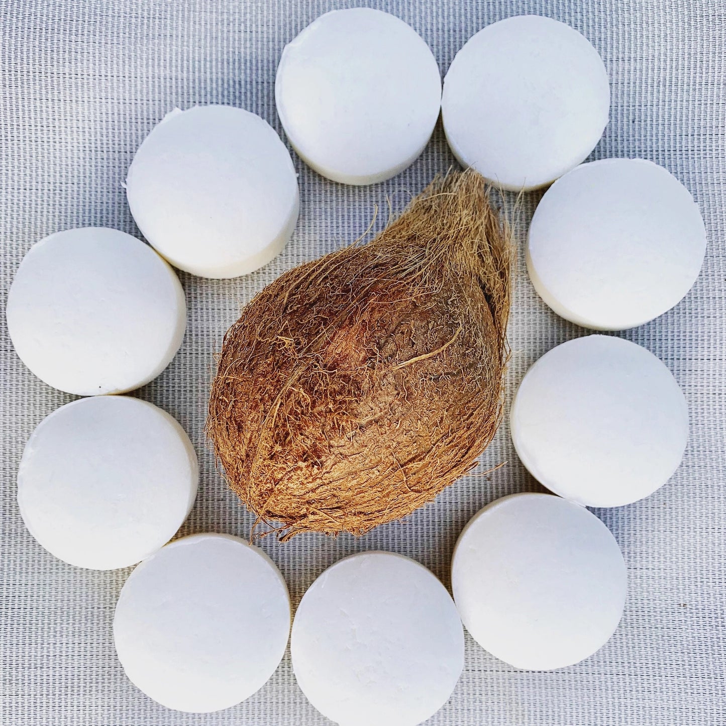 Handmade Solid Shampoo Bar in Tin. Coconut & Shea Butter