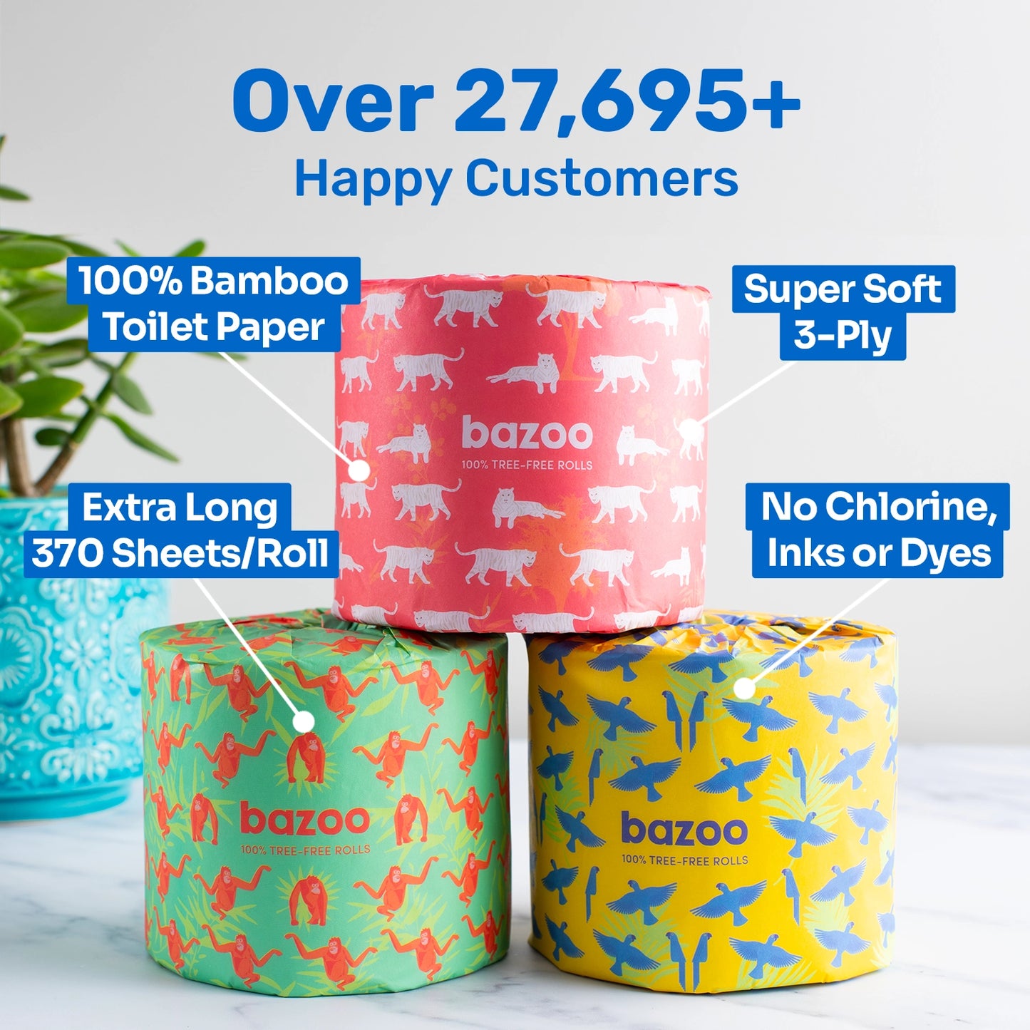Luxury 100% FSC Certified Bamboo Toilet Paper | Protected Species Range