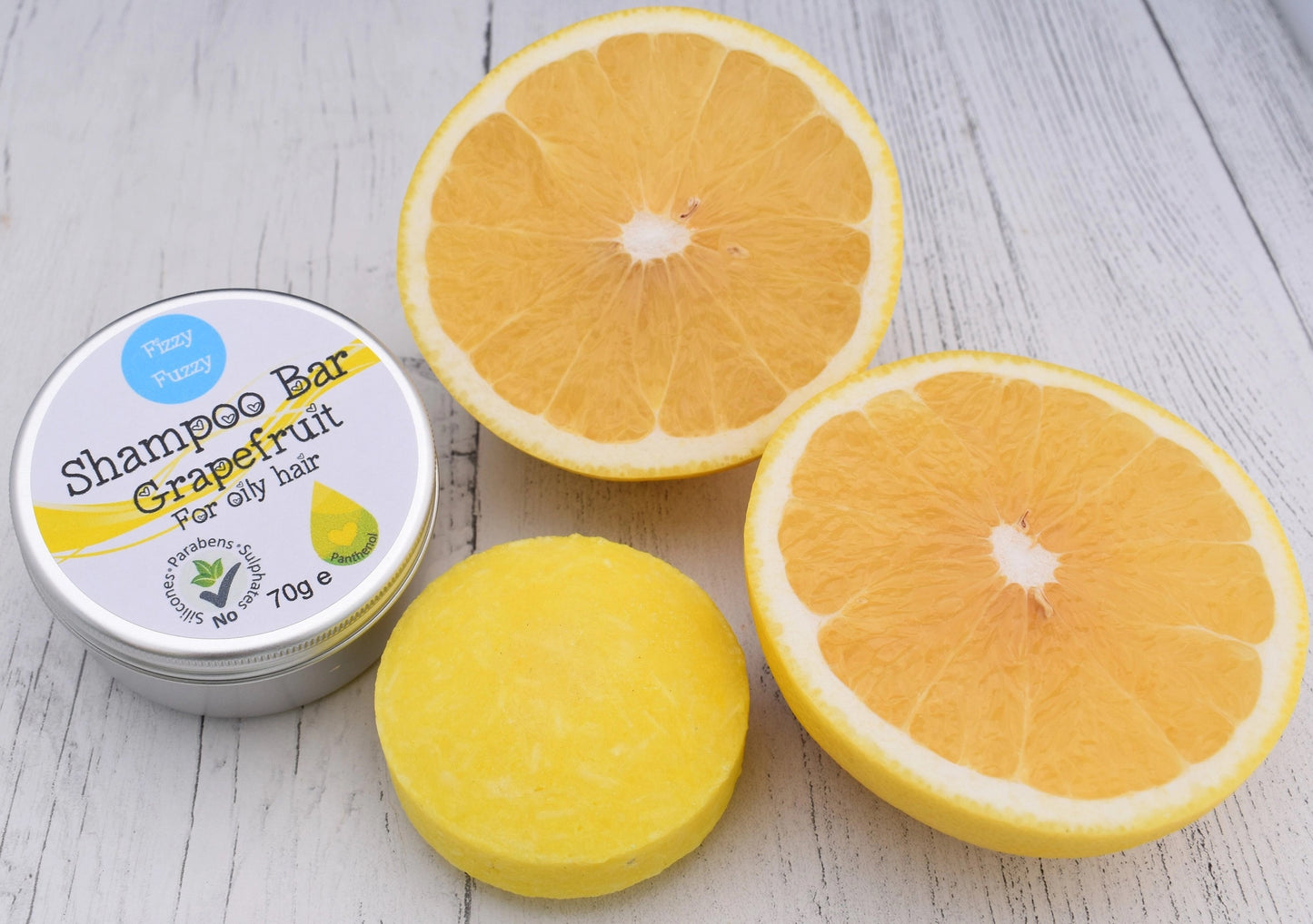 Handmade Solid Shampoo Bar in Tin. Grapefruit For Oily Hair.