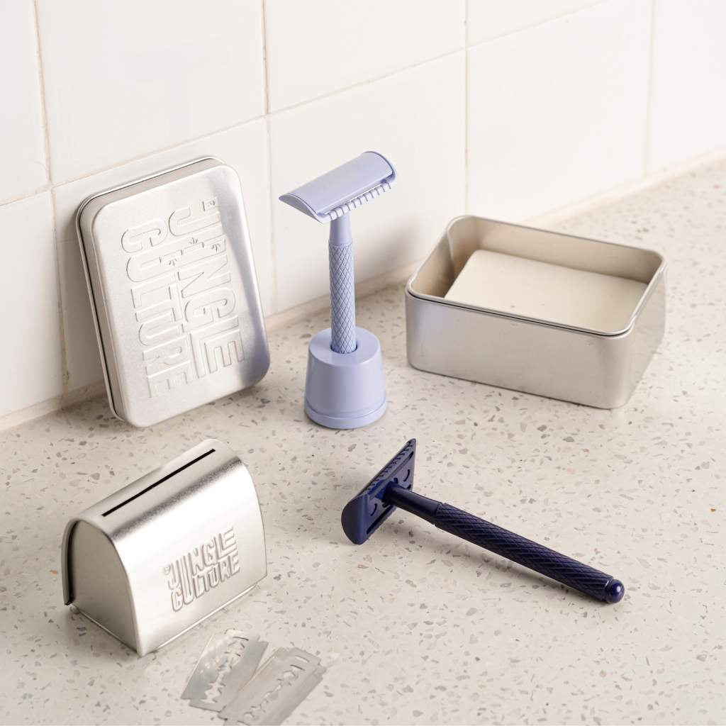 Reusable Metal Safety Razors - Includes 10x Razor Blades