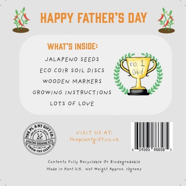Happy Father's Day. Eco Mini Jalapeño Chilli Grow Kit