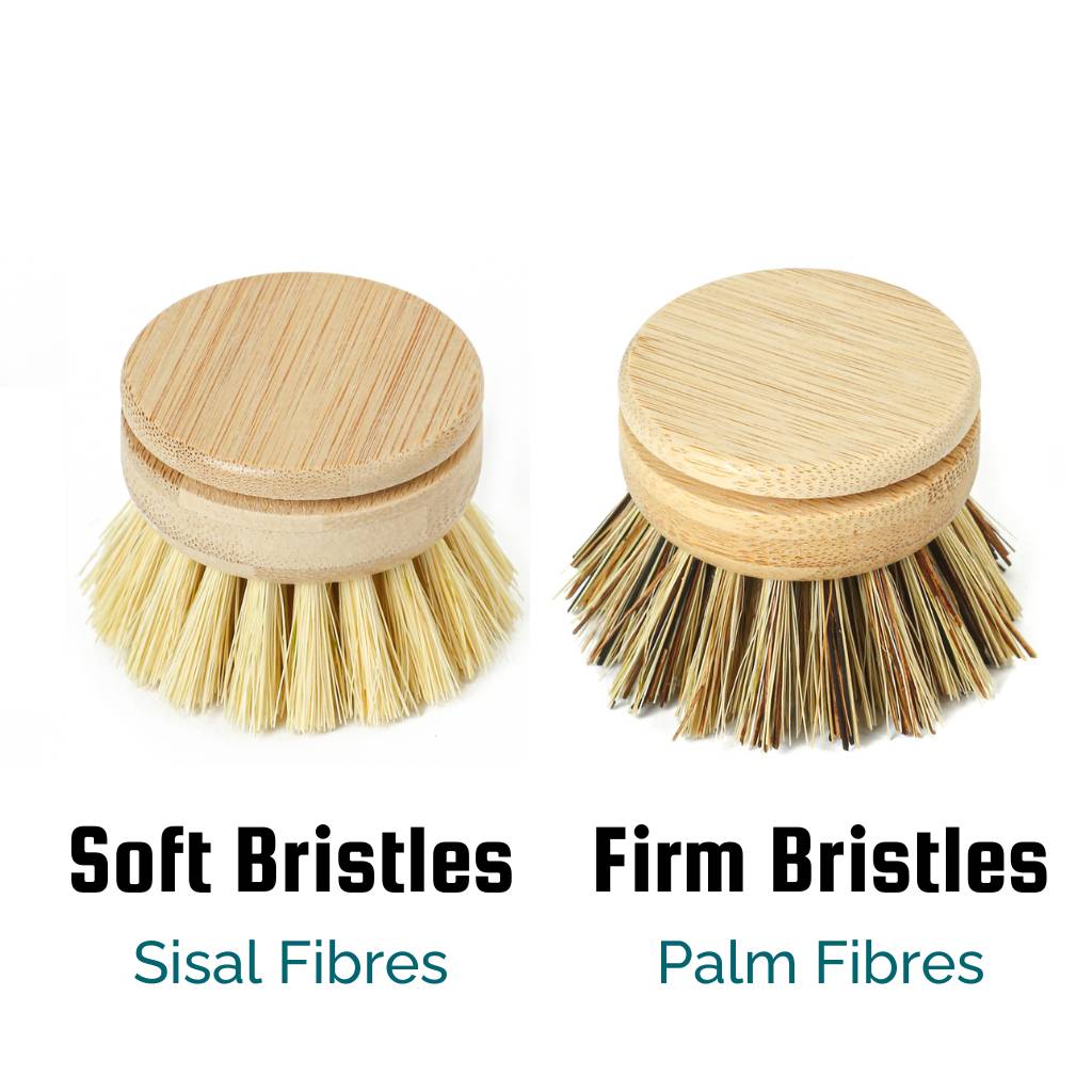 Bamboo Dish Brush with Soft Replaceable Head