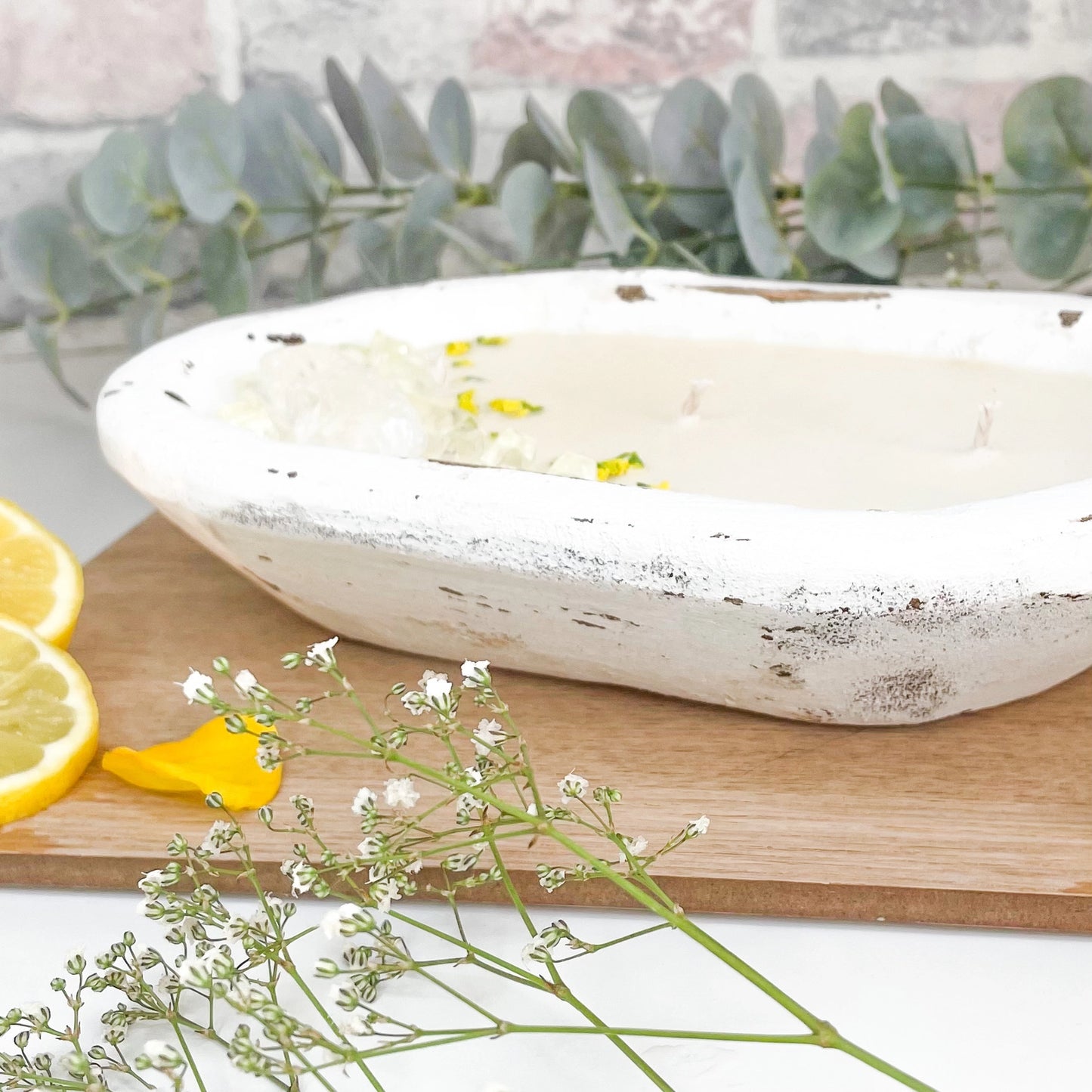 Dough Bowl Candle//Citronella Outdoor Candle, Garden Candle