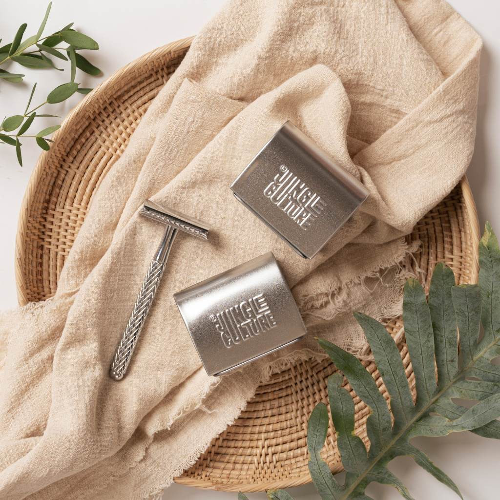 Reusable Metal Safety Razors - Includes 10x Razor Blades