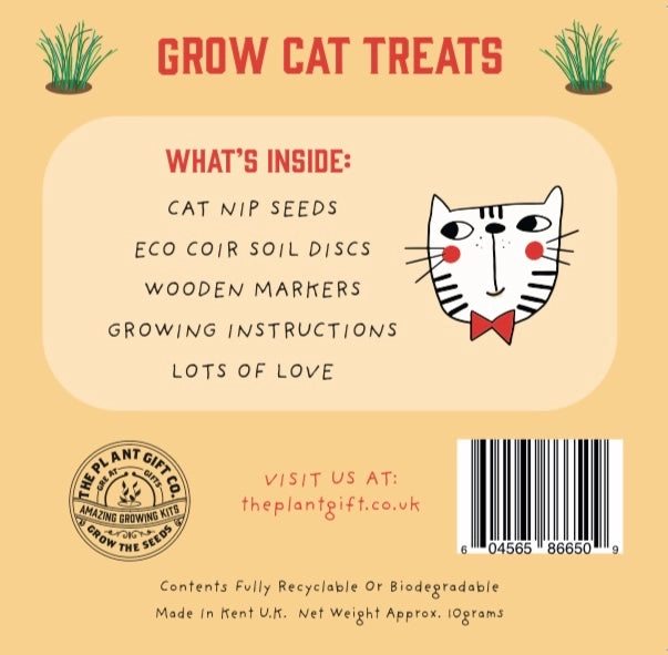 Grow Cat Treats. Cat Nip Seeds | Cat Lovers Eco Mini-Grow-Kit