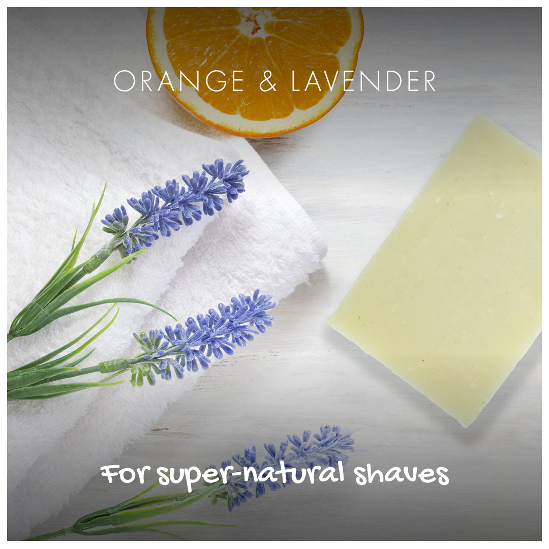 Shaving Bar - Naked and Natural - Orange & Lavender