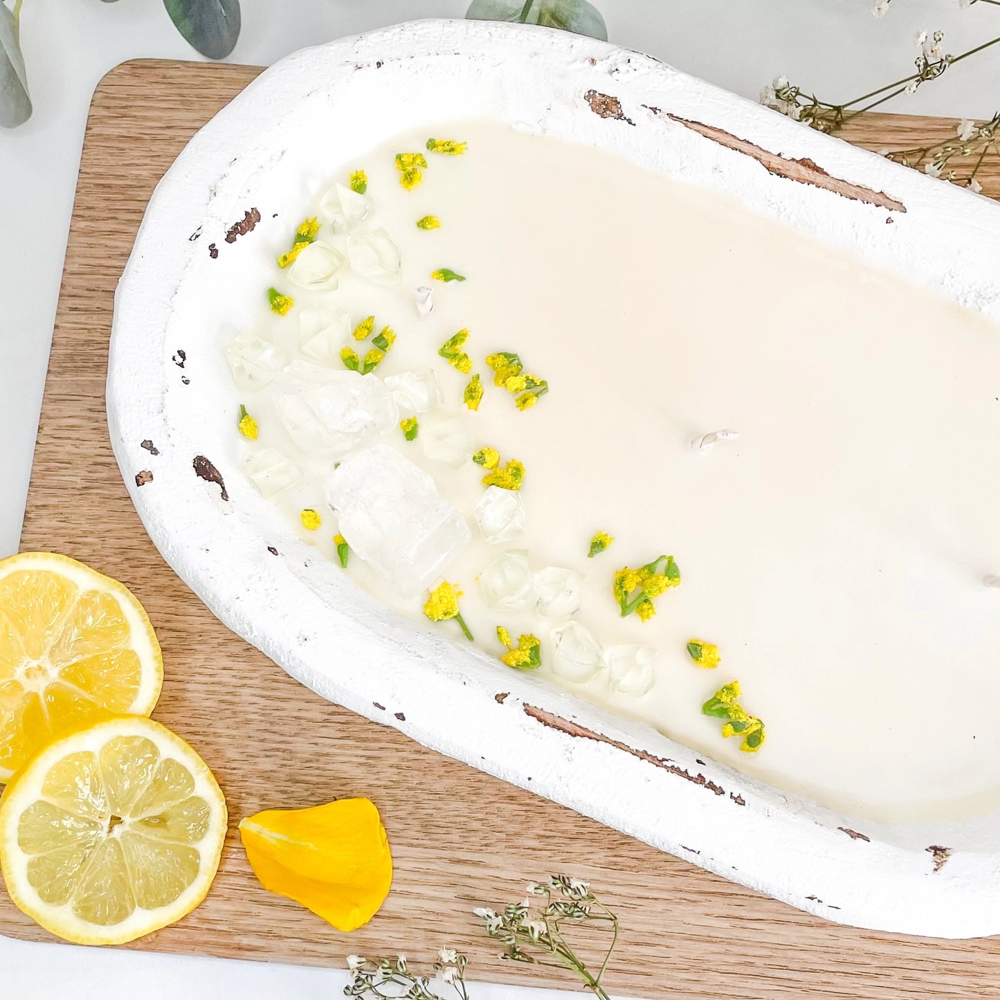 Dough Bowl Candle//Citronella Outdoor Candle, Garden Candle