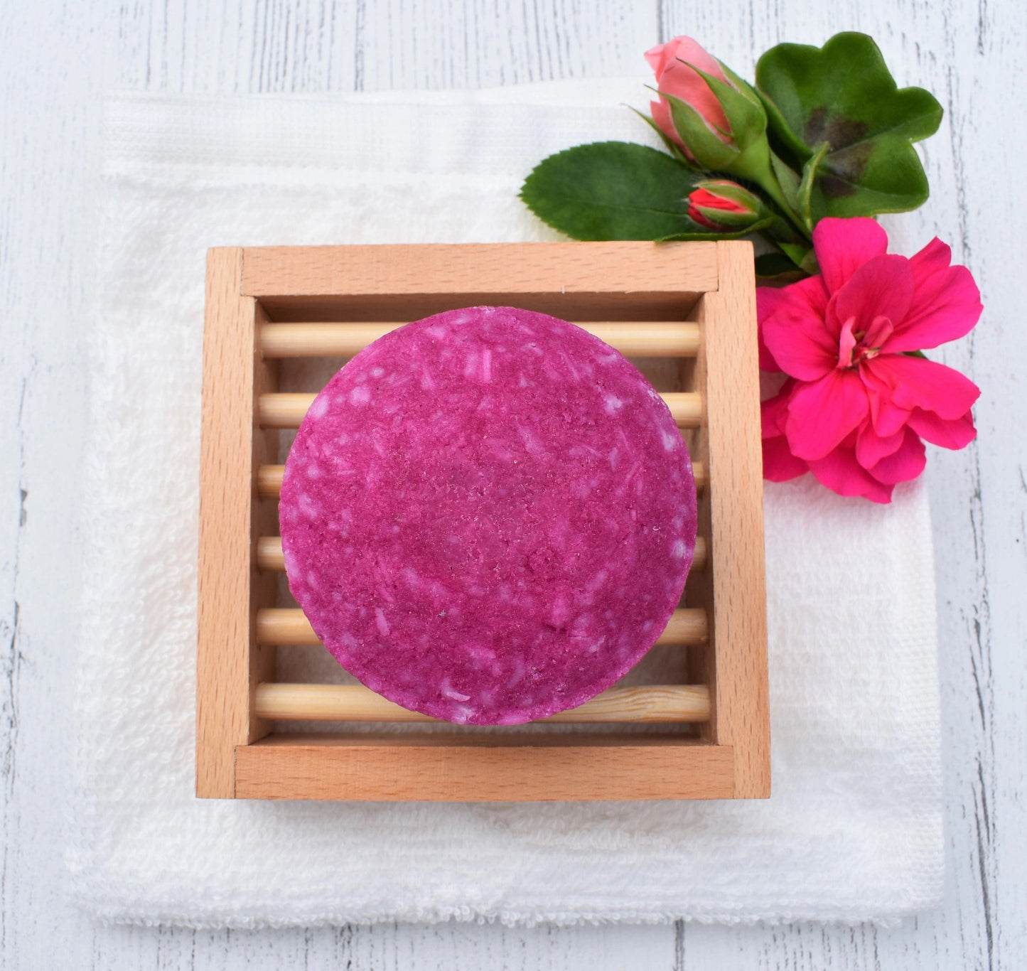 Handmade Shampoo Bar. Rose Geranium For Dull or Colour Treated Hair.