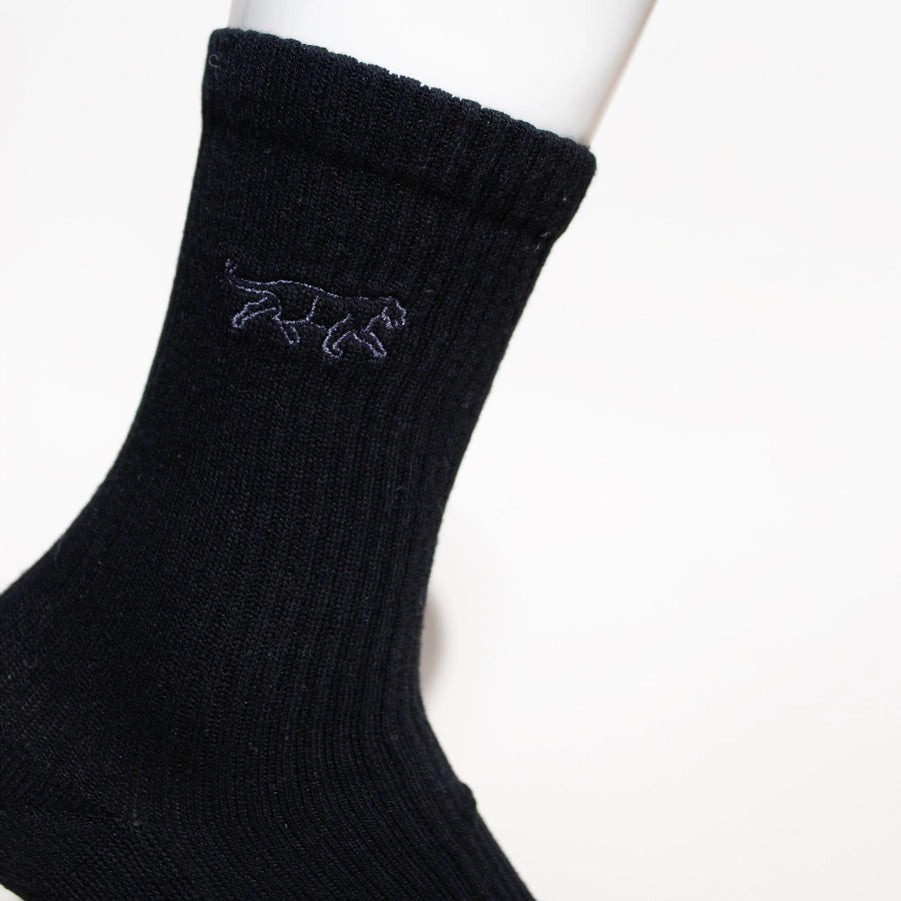 Black Panther Socks | Ribbed Bamboo Socks | Black Socks
