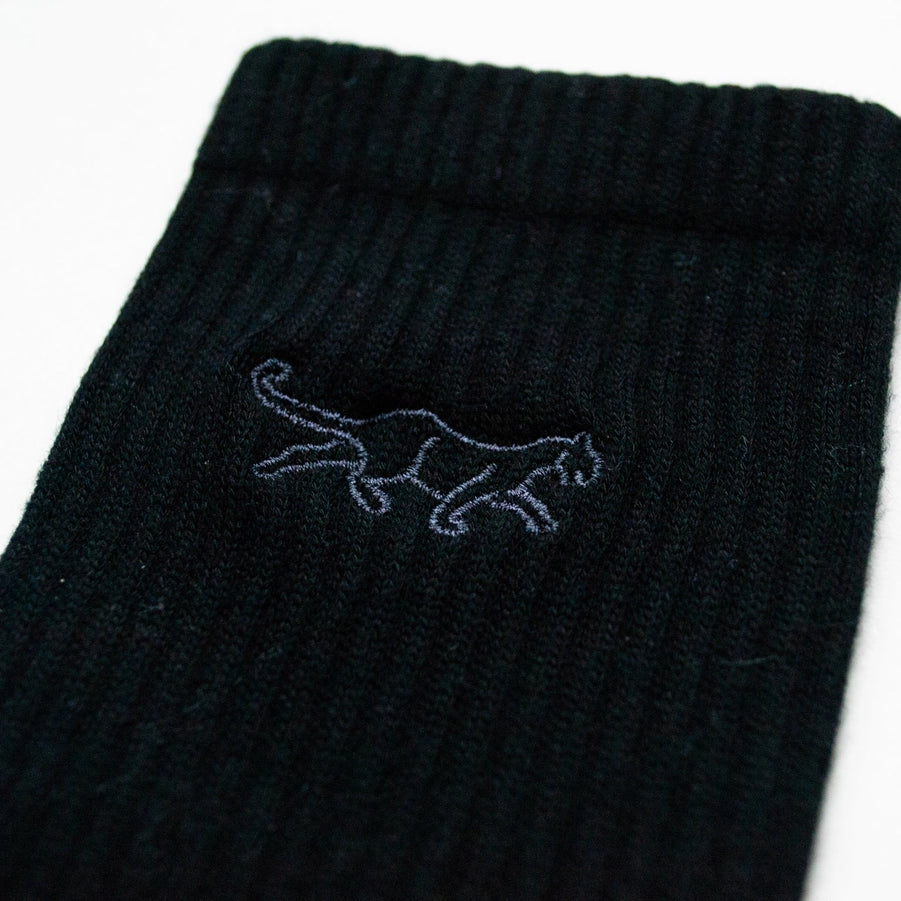 Black Panther Socks | Ribbed Bamboo Socks | Black Socks