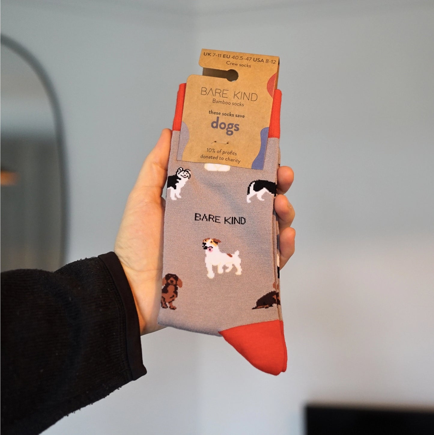 Grey Dogs Socks | Bamboo Socks | Grey Socks
