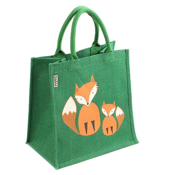 Jute Bag - Butterflies or Fox Design