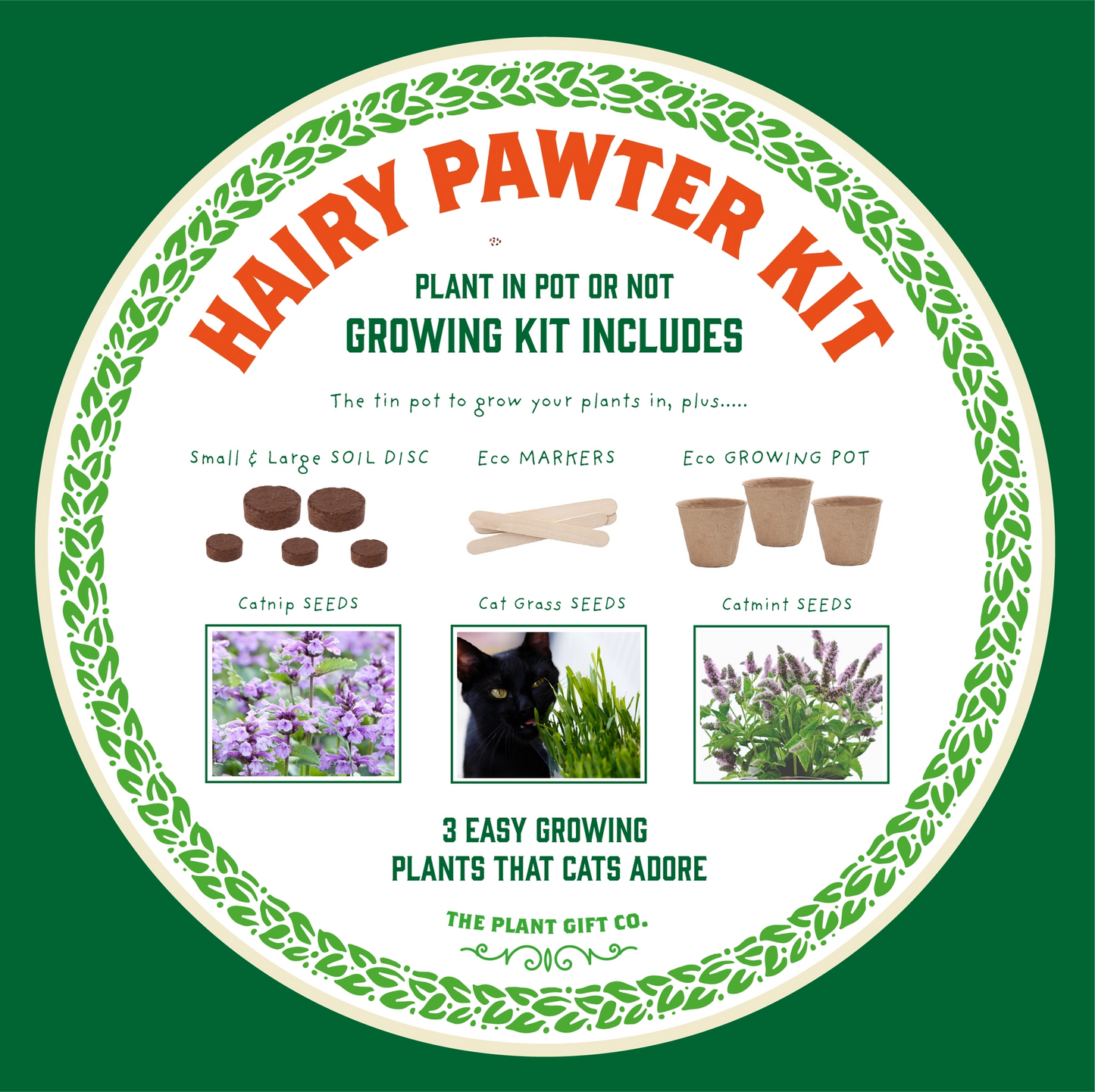Hairy Pawter. Eco Grow Your Own Cat-Friendly Grow Kit.