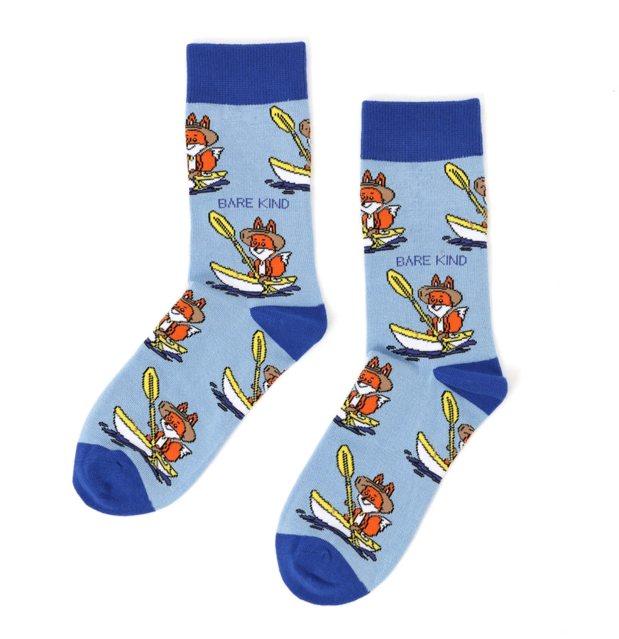 Fox Socks | Bamboo Socks | Blue Socks | Uk Socks
