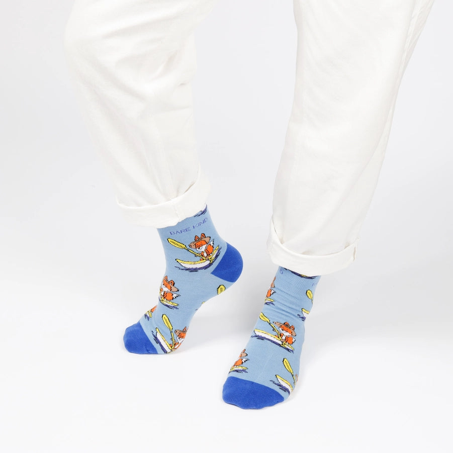 Fox Socks | Bamboo Socks | Blue Socks | Uk Socks