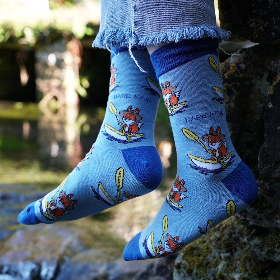 Fox Socks | Bamboo Socks | Blue Socks | Uk Socks