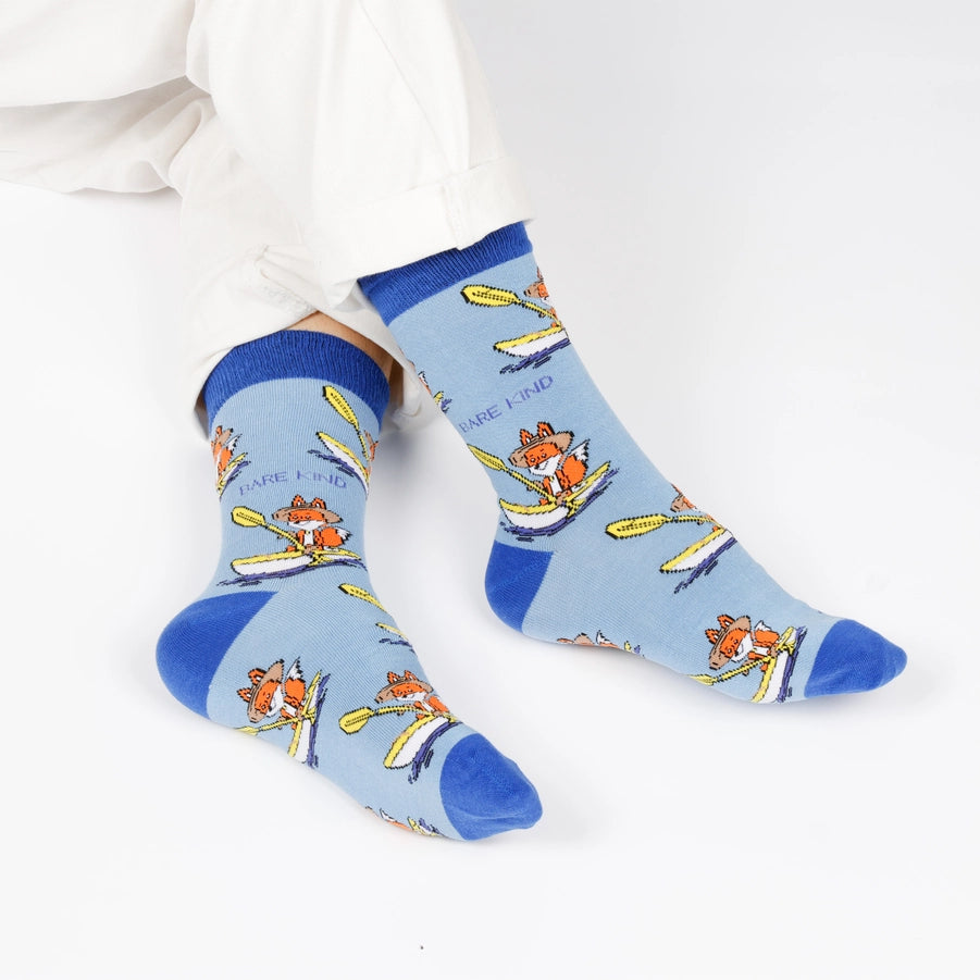 Fox Socks | Bamboo Socks | Blue Socks | Uk Socks