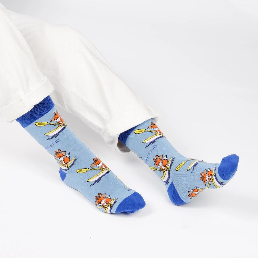 Fox Socks | Bamboo Socks | Blue Socks | Uk Socks