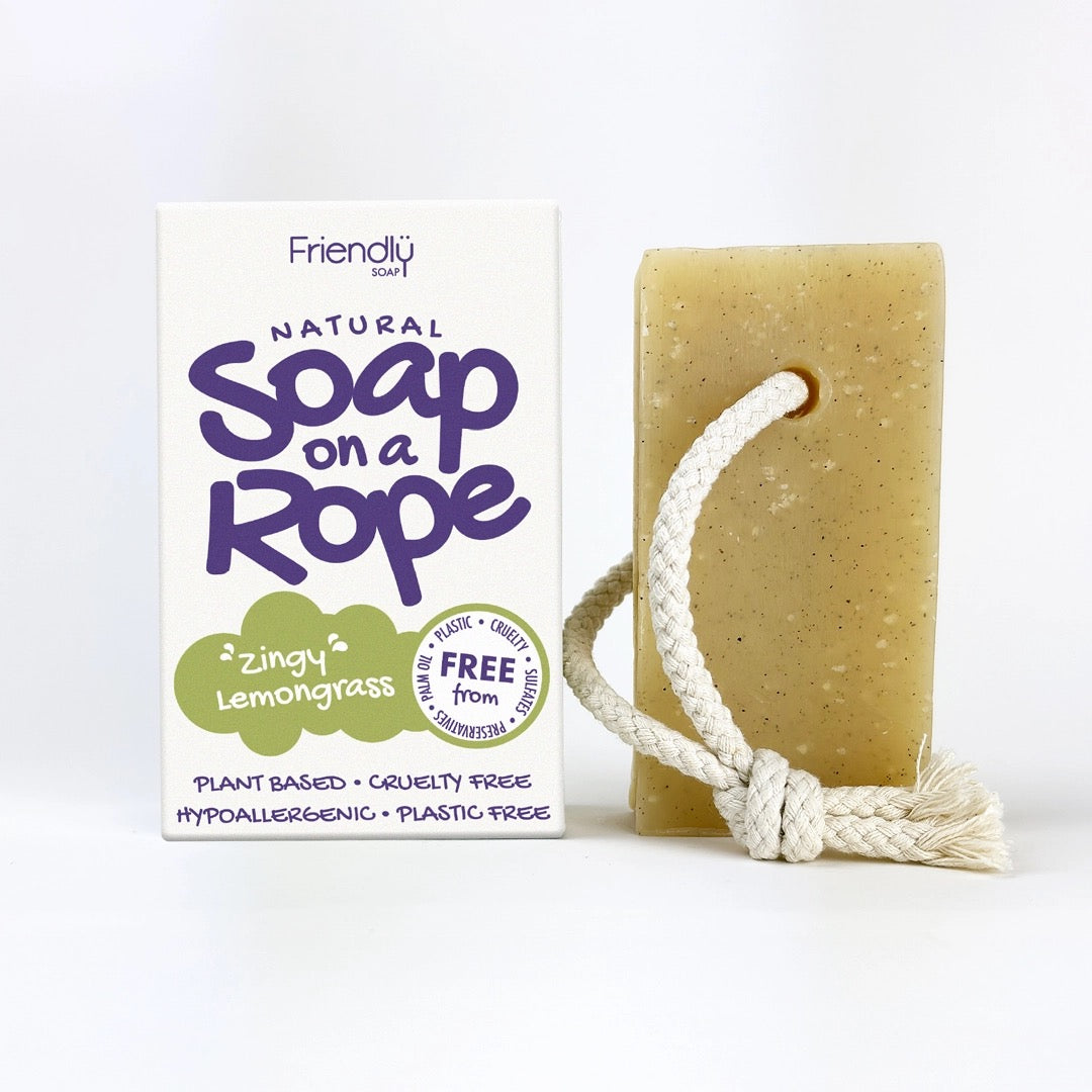 Lemongrass Natural Soap On A Rope Bar