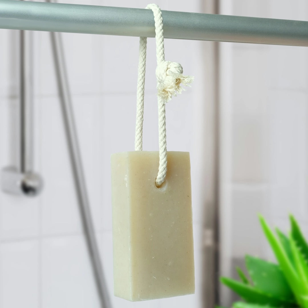 Aloe Vera Natural Soap On A Rope Bar