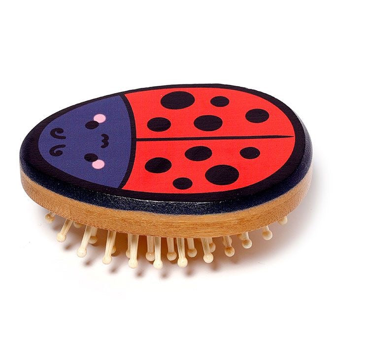 Bamboo Hair Brush - Hedgehog or Ladybird