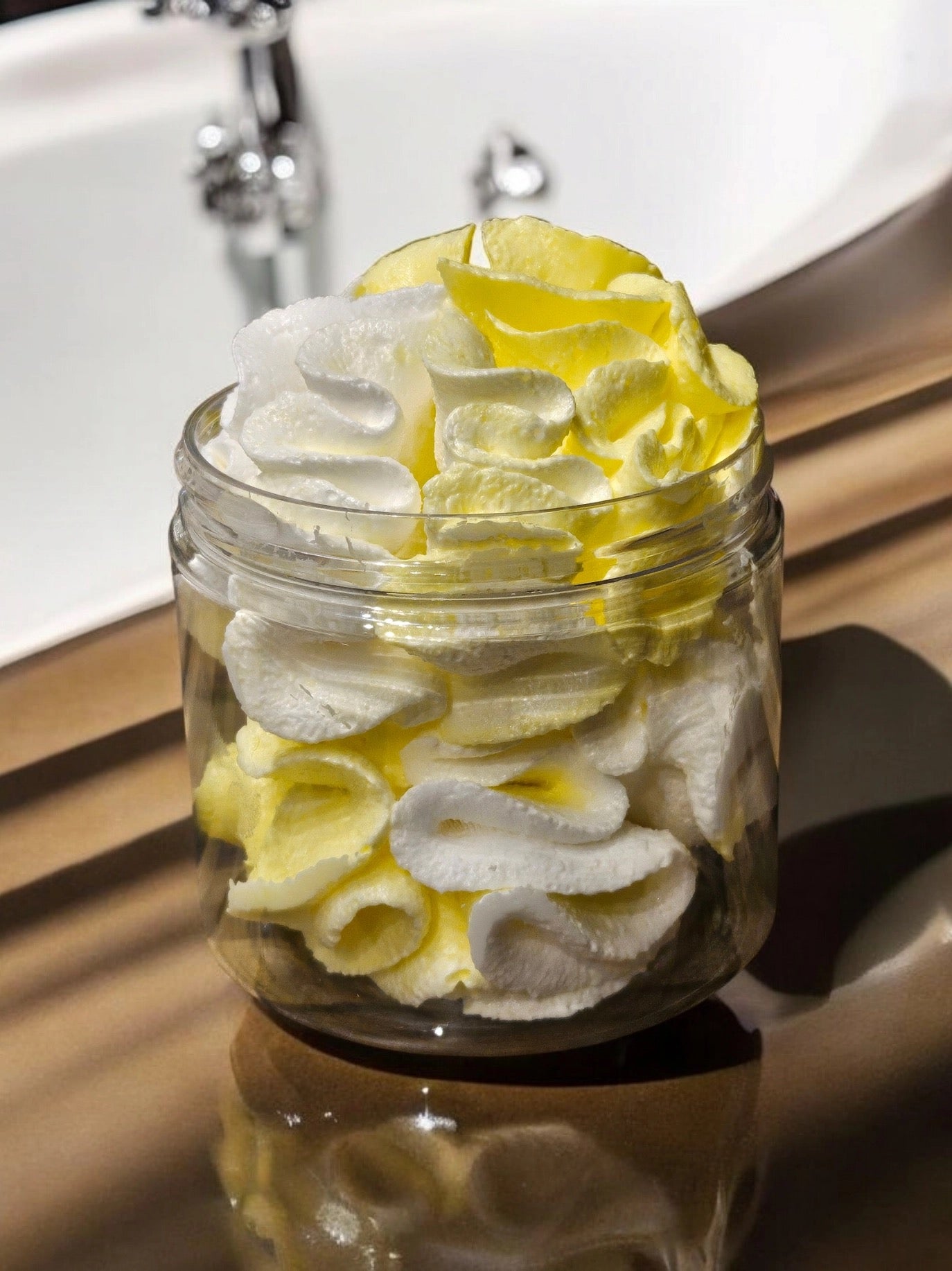 Lemon Sherbet Shea Butter Infused Whipped Soap.