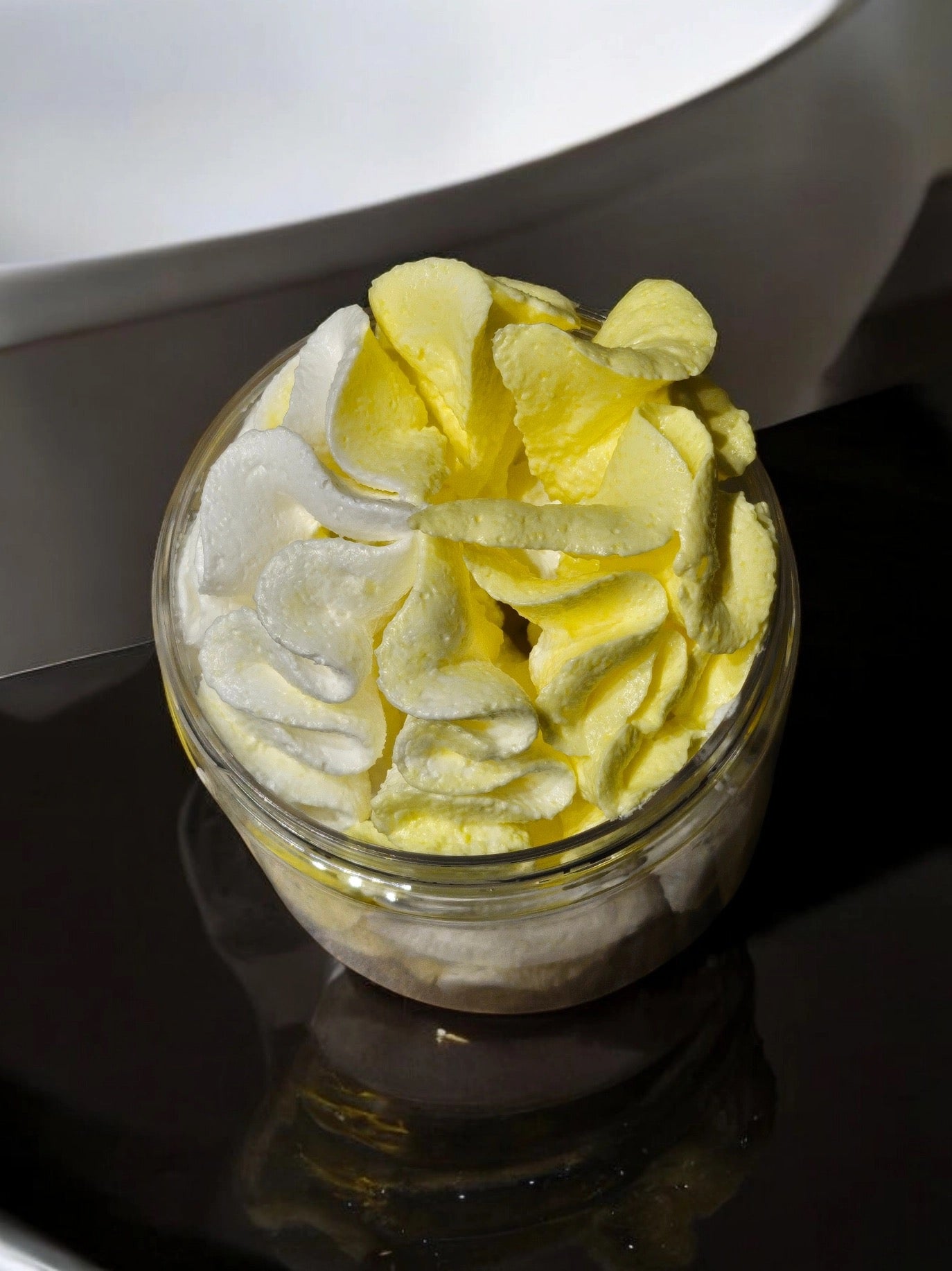 Lemon Sherbet Shea Butter Infused Whipped Soap.