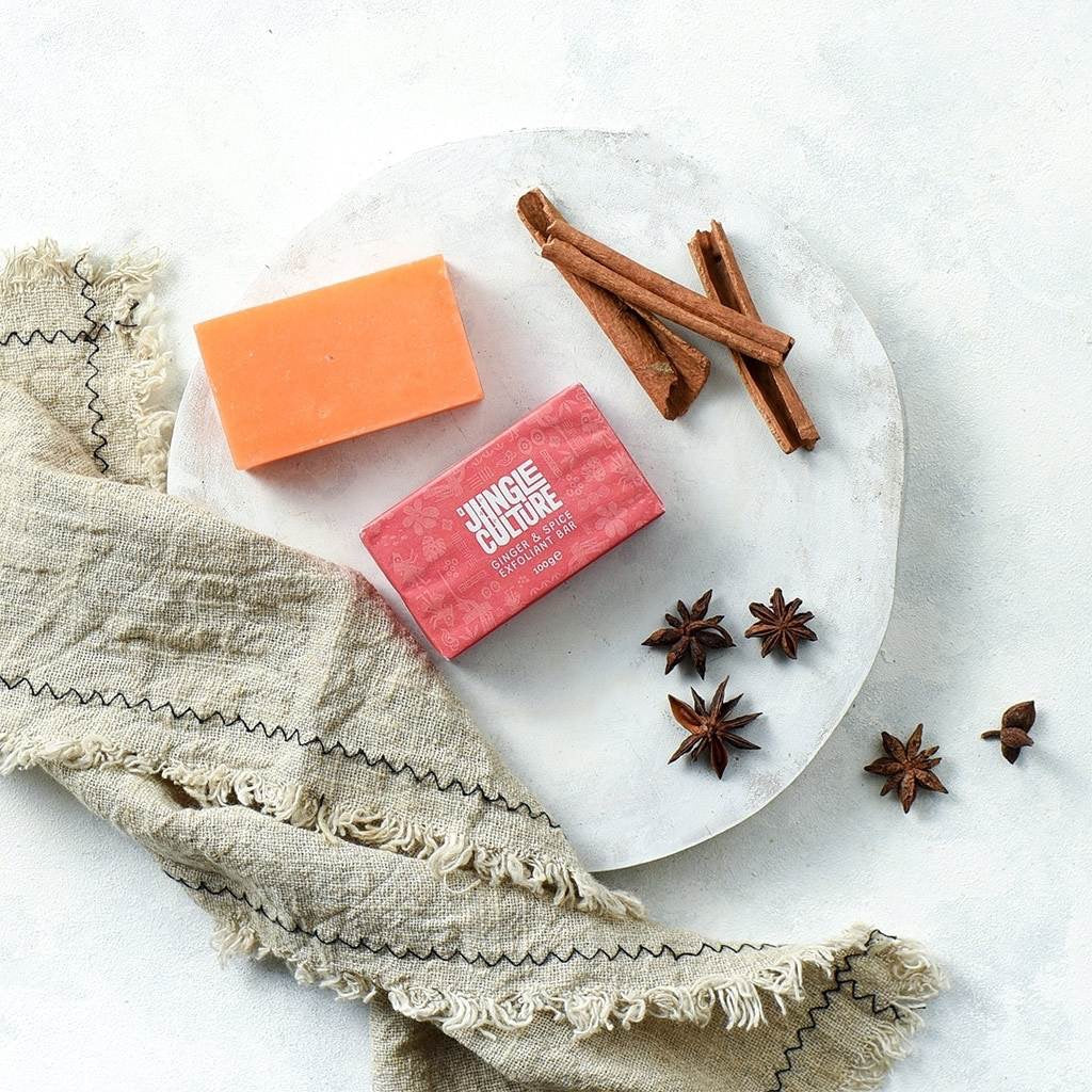 Handmade Body Soap - Ginger & Spice Solid Exfoliating Bar Soaps