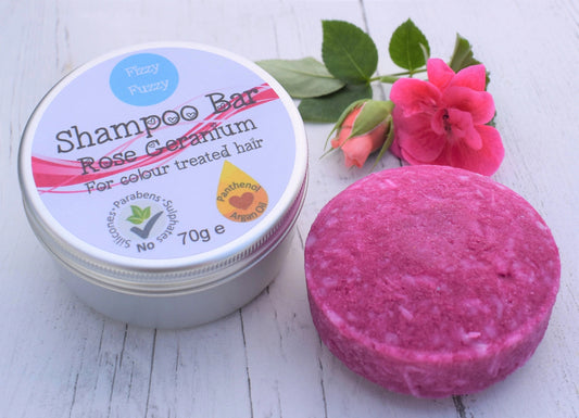 Handmade Shampoo Bar. Rose Geranium For Dull or Colour Treated Hair.
