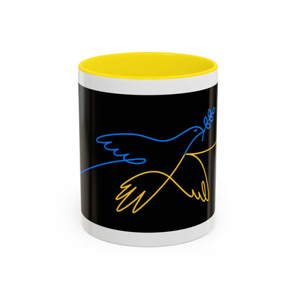 Dove of Peace - Help Ukraine - Two Tone Coffee Mug 310ml