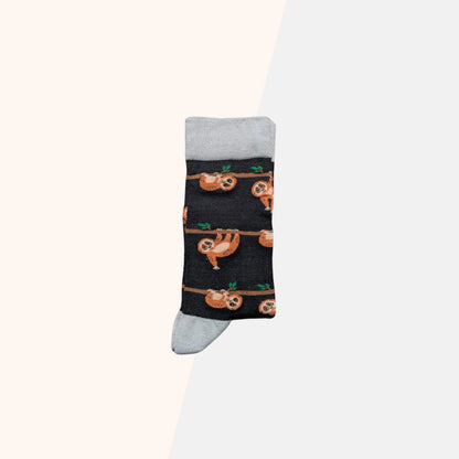 Slow Loris Socks | Bamboo Socks | Black Socks | Jungle