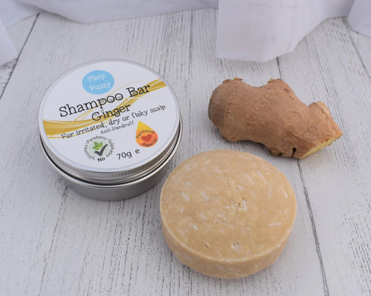 Handmade Anti-Dandruff Shampoo Bar. Ginger.