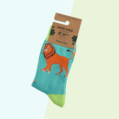 Asiatic Lion Socks | Bamboo Socks | Blue Socks