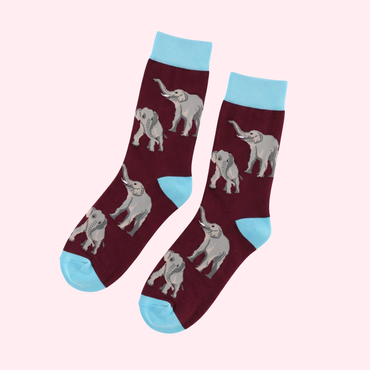 Asian Elephant Socks | Bamboo Socks | Purple Socks