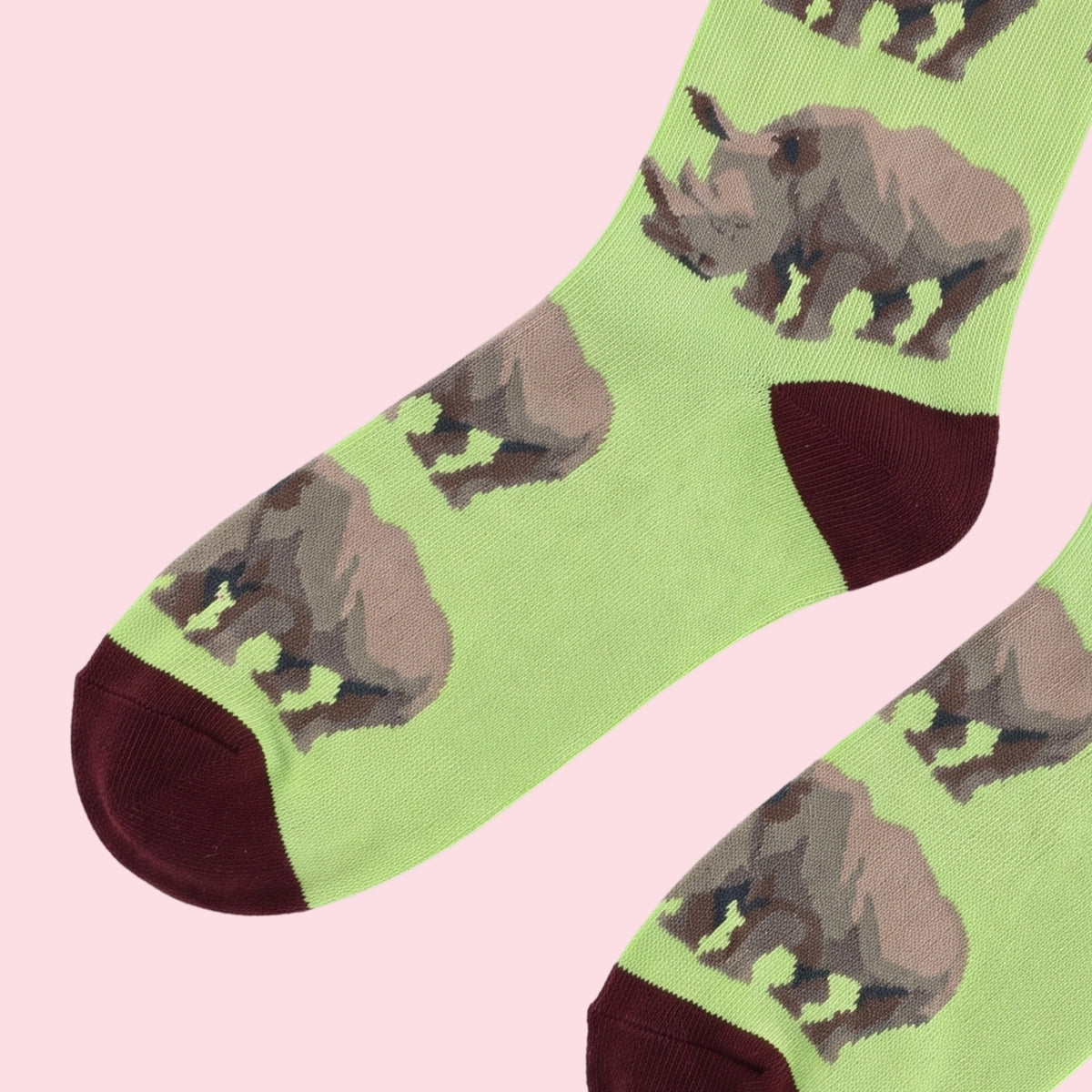 Black Rhino Socks | Bamboo Socks | Green Socks