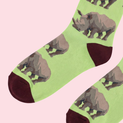 Black Rhino Socks | Bamboo Socks | Green Socks