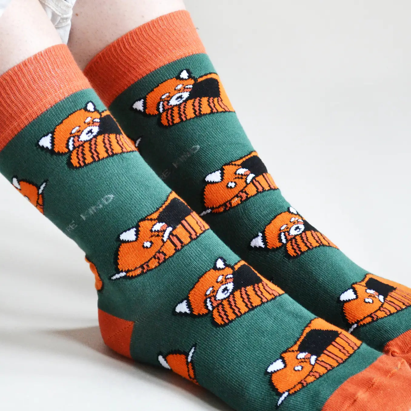 Red Panda Socks | Bamboo Socks | Green Socks