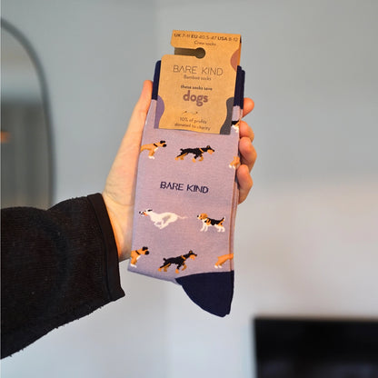 Purple Dog Socks | Bamboo Socks | Purple Socks