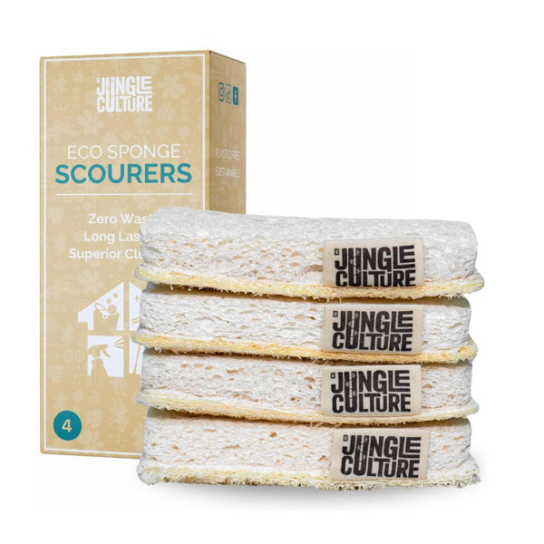 Eco Dish Sponges, Dual-Sided Pack of 4