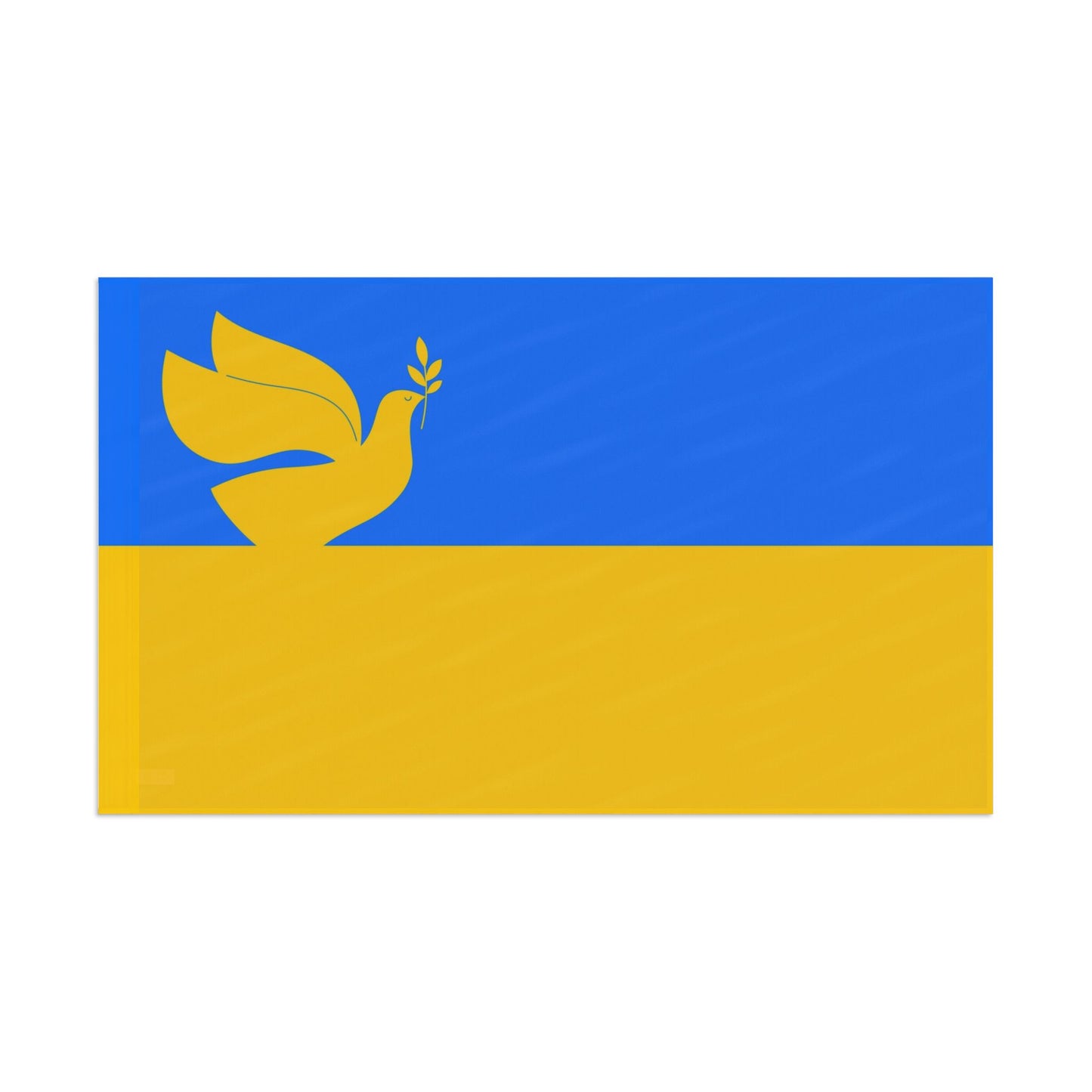 Ukrainian Flag with Dove of Peace. Proceeds to Ukrainian Aid. Single Sided