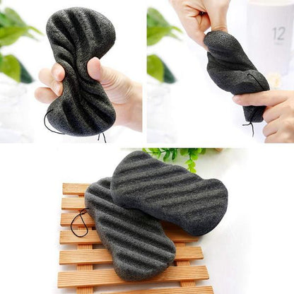Konjac Bamboo Charcoal Facial Cleansing Sponge