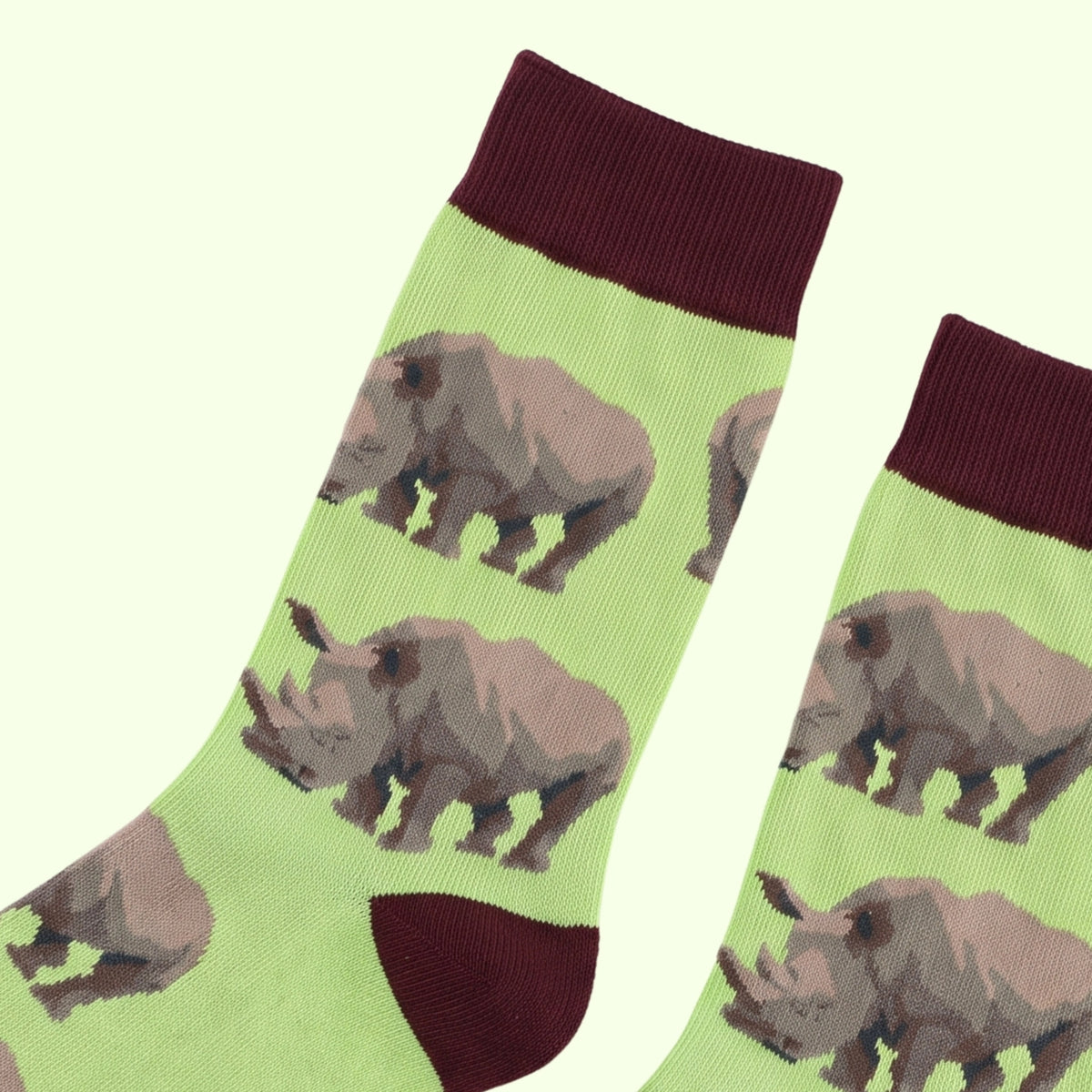 Black Rhino Socks | Bamboo Socks | Green Socks