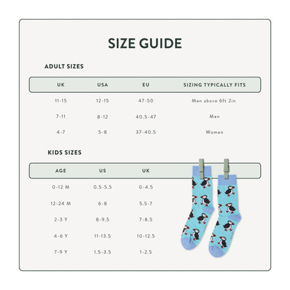 Reindeer Bamboo Socks | Blue | Bare Kind