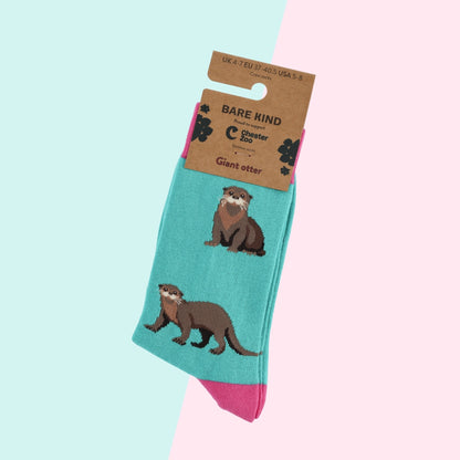 Giant Otter Socks | Bamboo Socks | Blue Socks