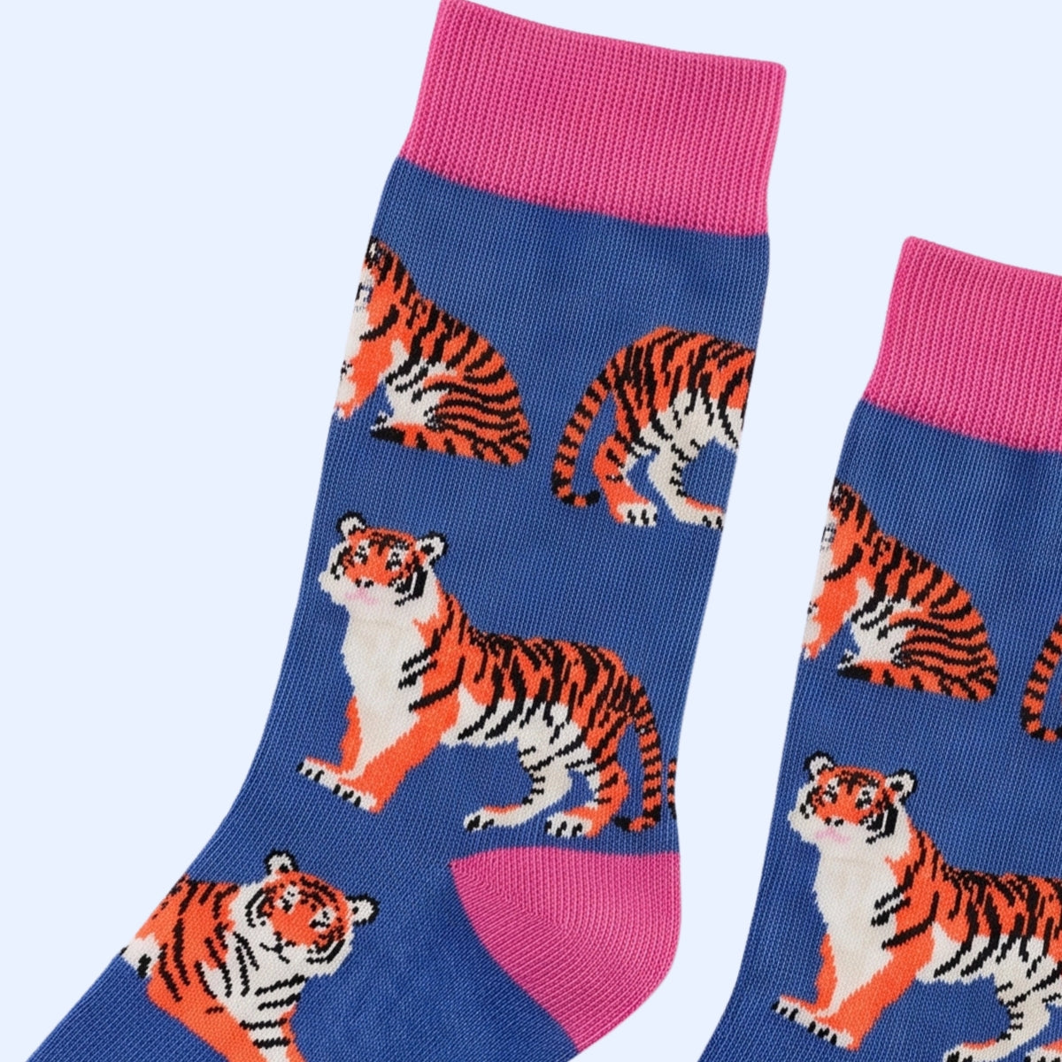 Sumatran Tiger Bamboo Socks | Blue | Bare Kind