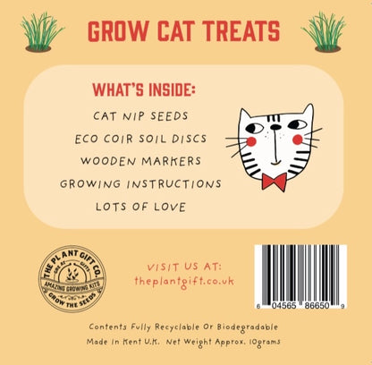 Grow Cat Treats. Cat Nip Seeds | Cat Lovers Eco Mini-Grow-Kit